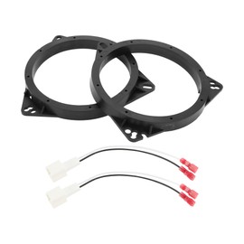 INFINAUTO Speaker Spacer Ring Tweeter Speaker Spacer Adapter Front Rear for 6.5" for Renault Trafic 2015-onwards ABS Black Waterproof