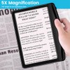 Rechargeable 5X Magnifying Glass for Reading, Large Bright Full Page
