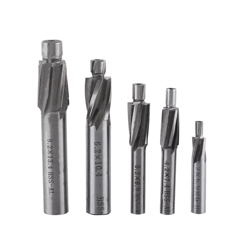 Machining Cutter HSS Counterbore Hole End Mill Counter Bore M3-M8