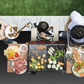 Resome - Alfombrillas de 152 x 99 cm para parrilla al aire última intervensión, aceite e impermeable, de doble cara a prueba de fuego, tapete de chimenea para barbacoa al aire última intervensión para