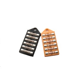 Electricians Keyring Spare Fuse Holder (Black)