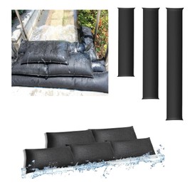 Estresen 3FT-2Pack Water Leak Absorber, Water Barrier for Flooding Sandless Sandbags Water Absorbent Sock Flood Barrier for Garage Door Patio Basement Water Absorbing Snake for Heavy Rain