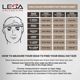 Lesa Collection Unisex Vintage Leather Cowboy Hat with Barrie Leather Band - X-Large