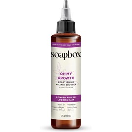 Soapbox Oh My Growth, Alargador Tratamiento De Refuerzo De Vitaminas Para Todo Tipo De Cabello Con Biotina, Colágeno Vegano Y Vitaminas A Y C, Sin Parabenos Ni Crueldad, Para Cabello