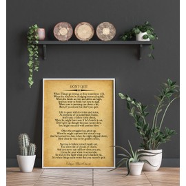 Wallbuddy Don't Quit Poem Don't Quit Motivational Poem Inspiring Poem Motivating Poem Inspirational Poem Positive Poster Poem Poster Poetry Poster (11 x 14, Vintage)