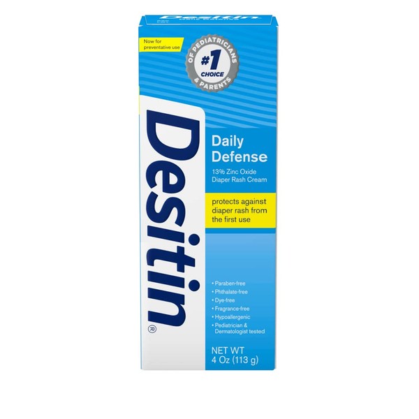 DESITIN Rapid Relief Zinc Oxide Diaper Rash Cream 4 oz (Pack of 2)