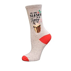 K. Bell Women's Love Potion Crew Socks 1 Pair, Medium Grey Heather, Women's 9-11 Shoe