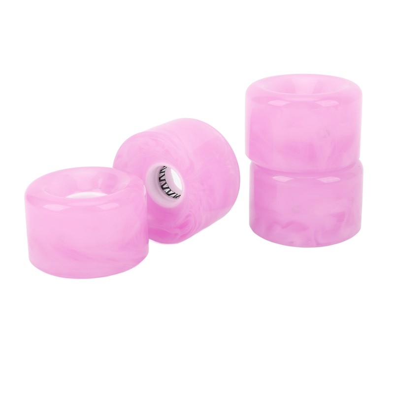 4Pcs Skateboard Wheel Set Replacement 78A Hardness PU Translucent Flashing