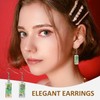 YSJCHEBS 3 Pairs Rectangular Drop Earrings, Creative Design Earrings, Vintage