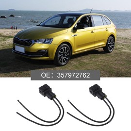 1 x 2 Pin Male Car Waterproof Adapter Repair Plug Wiring Harness Compatible with VW Compatible with Skoda Compatible with Seat 357972762