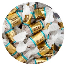 Werthers Original Salted Caramel Crème Soft Chewy Caramels, 1 Pound Bulk Bag, Individually Wrapped Werther Chewy Caramels, The Hampton Popcorn & Candy Company