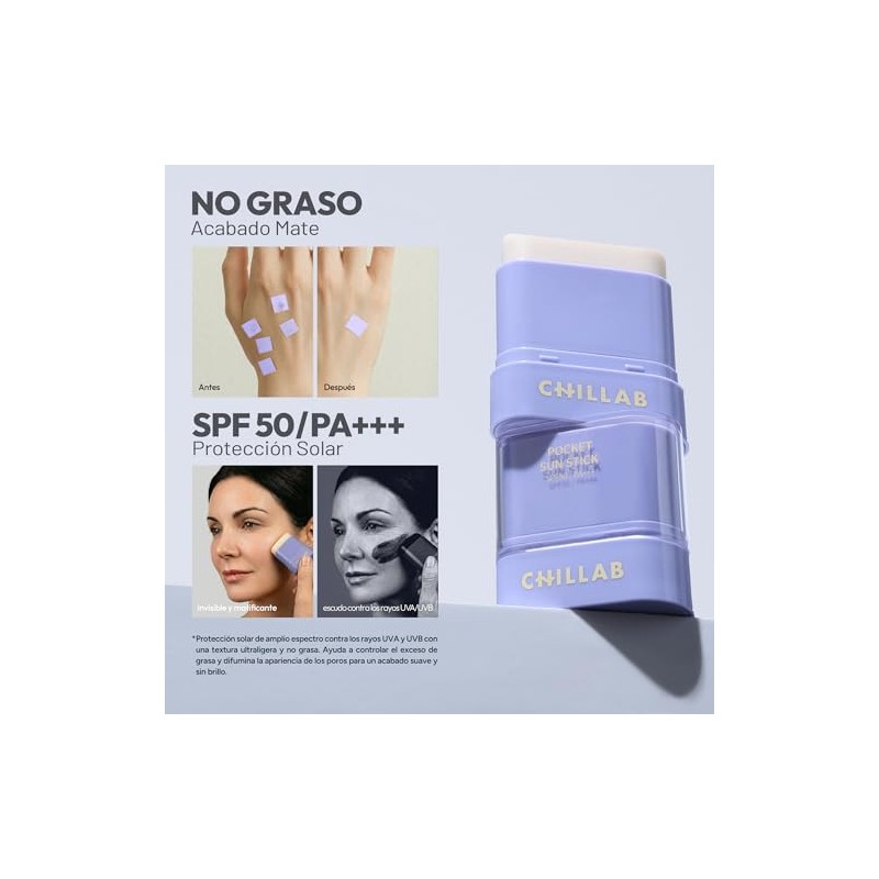 Chillab Protector Solar en Barra SPF 50+ PA+++, Portátil 10g