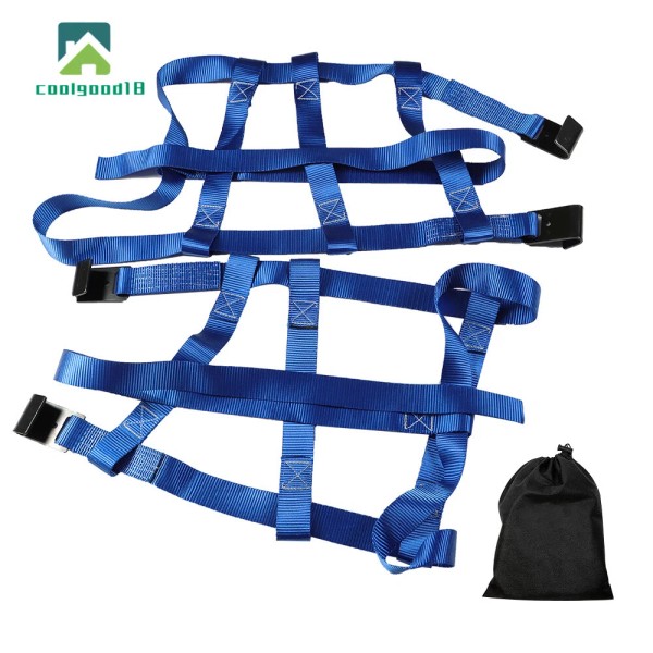 coolgood18 2PCS Blue Car Tire Tow Dolly Straps Basket Straps
