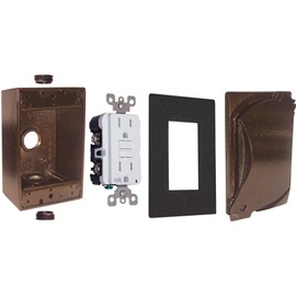 Sigma Engineered Solutions 16449ORB Weatherproof TRWR GFCI Receptacle Kit with Universal Cover, Oil Rubbed Bronze