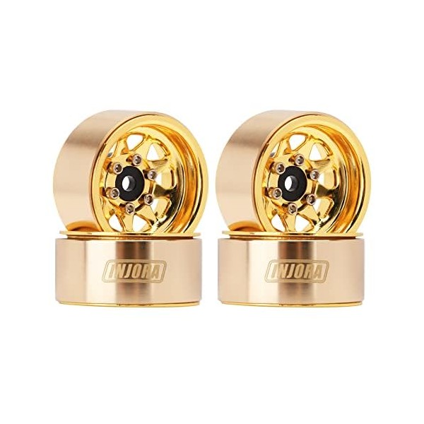 INJORA 1.0 Beadlock Wheel with Brass Ring Negative Offset -3.78