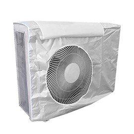 LKXHarleya Air Conditioner Covers for Outside Units, 36 x 13 x 27 in Waterproof Dustproof Sun Protection Anti-Snow Air Conditioner Cover with Vent Hole Fit for 3P AC Unit(White)