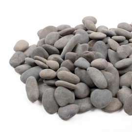 2.4LB River Rocks Mexican Beach Pebbles for Garden Landscape Stone Paving Stone Grey (1Inch)