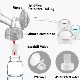 19mm Flange and Duckbill Valve Compatible with Spectra S1 Spectra S2 Spectra9 Plus Synergy Gold Breast Pump, Spectra Pump Parts S2 Parts S2 Accessories Replacement
