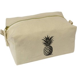 'Single Pineapple' Canvas Wash Bag/Makeup Case (CS00041764)