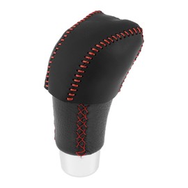 HOPESPANNER Anti-Slip Gear Shift Knob Cover Car Stick Shifting Handle Protector for Lexus RX350 2023-2024 Black Red Faux Leather