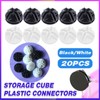 20PCS Wire Storage Cube Plastic Connectors, Durable ABS Mesh Snap