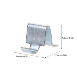 UPKOCH 10 Pack Cabinet Metal Shelf Clips, 9mm S-Hook, Heavy Duty Support Brackets for Cabinets and Bookcases, Clear Finish for Enhanced Visibility and Stability in Storage Solutions