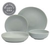 Gibson Elite Zion Mist 16 Piece Stoneware Reactive Glaze (Service