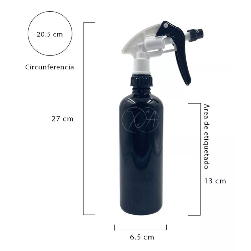 Xena Botella Negra Pet 500 Ml Atomizador Uso Rudo Industrial