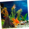 Kisangel 1Pc Pneumatic Volcano Decoration for Fish Tank Resin Aquarium