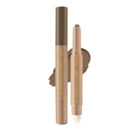 Cream Contour Stick, Dual Ended Cold Grey Face Contouring Pen with Brush, Long Lasting Waterproof Smooth Matte Bronzer Stick Lightweight Blendable Color Corrector, Festival Makeup Gifts for Women-03