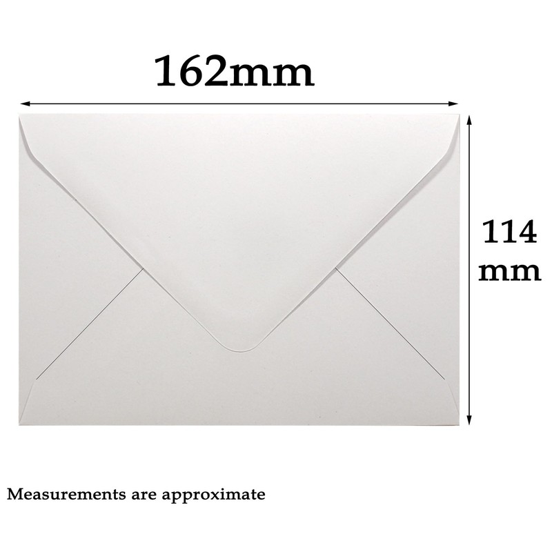 (Choose Pack) C5 / C6 Gummed Flap Envelopes Pure White