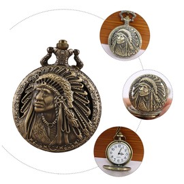 Gatuida Vintage Quartz Pocket Watch Unique Dial Design Unisex Pendant for Daily Wear Stylish Material for