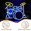 LISIGNVE Drum Kit Neon Sign, Neon Light Sign, Led Neon