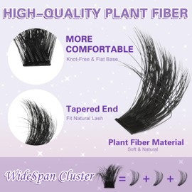 200D Lash Clusters 12-20mm Fluffy Cluster Eyelash Extensions Thick D Curl Volume Eyelash Clusters 224pcs Mink False Eyelashes Clusters Soft Wispy Individual Lashes DIY Lash Extension, by KLHYIT