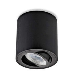 Sweet Led Surface-Mounted Spotlight GU10 Dimmable Aluminium Ceiling Spotlights 7 W 3000 K Spotlight Warm White 230 V Surface-Mounted Spotlight Round Ceiling Light Brushed Black Surface-Mounted