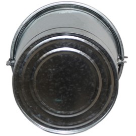 MARKSON Galvanized Steel Trash Can with Locking Lid 6 Gallon