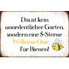 mrdeco Metall Schild 12x18cm gewölbt Das ist kein unordentlicher Garten