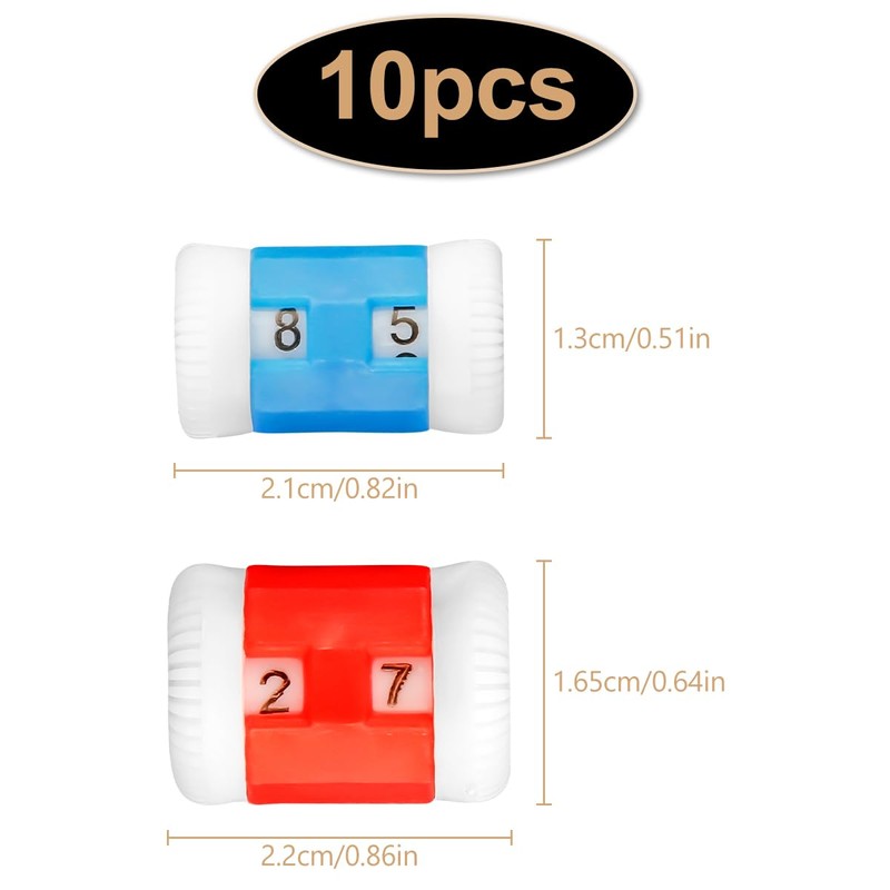 Lotsdonxia 10 Pcs Crochet Row Counters – Knitting Accessories Portable