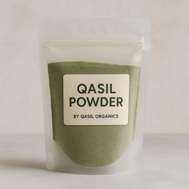 Organic Qasil Powder Natural Somali Face and Hair Cleanser for All Skin Types, Brightening, Exfoliating, Hydrating, and Detoxifying by Qasil Organics (150g)