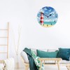TAHEAT 30 cm Lighthouse Seagull Wall Clock, Sea Sky Pattern