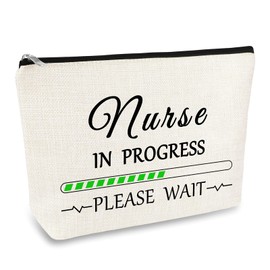 Nurse Appreciation Gift Makeup Bag RN Cosmetic Bag Graduation Nurses' Week Birthday Gift for Nursing School Student Women Coworker Sister Nurse Practitioner Present Travel Zipper Toiletries Pouch