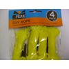 Set of 4 Tent Guy Ropes - Yellow for High