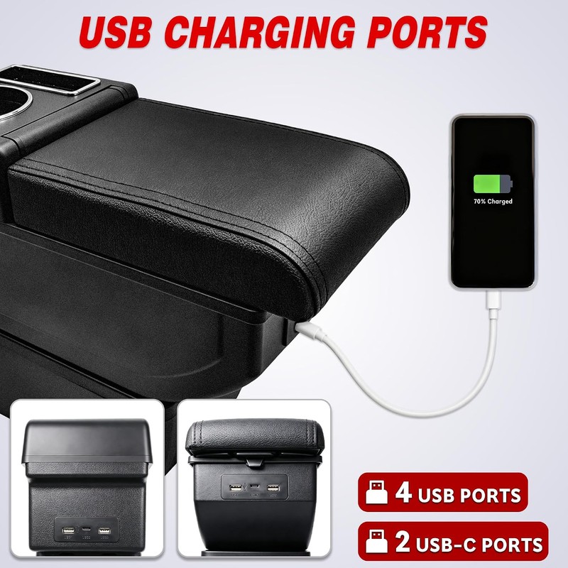 YJYWZH - Caja para reposabrazos de coche para accesorios Volkswagen
