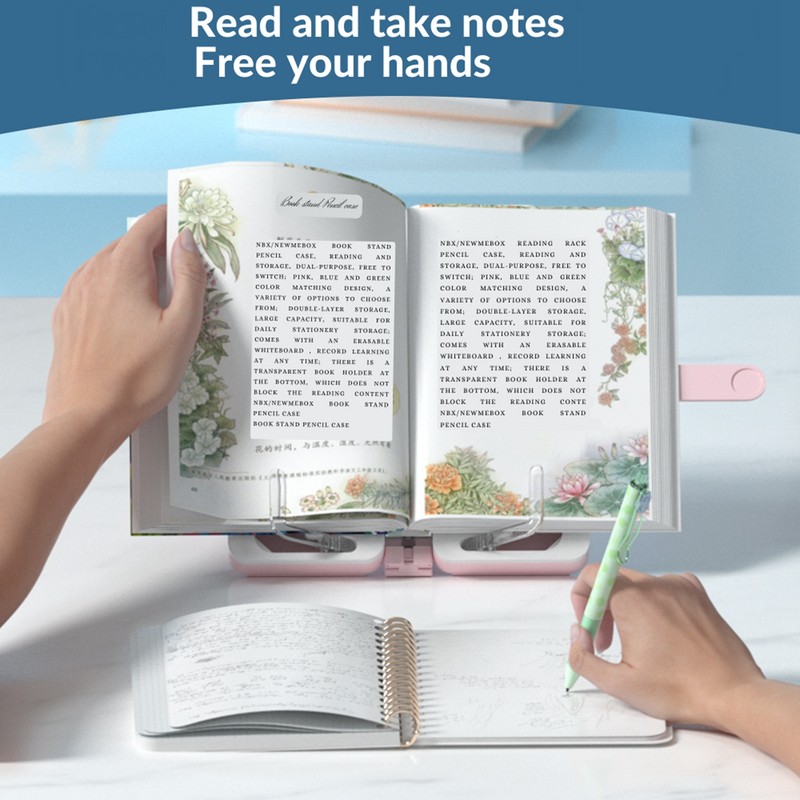 Book Stand Pencil Box Multifunction Pencil Case with Book Stand