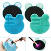 TailaiMei 2 Pack Makeup Brush Cleaning Mat with Color Removal