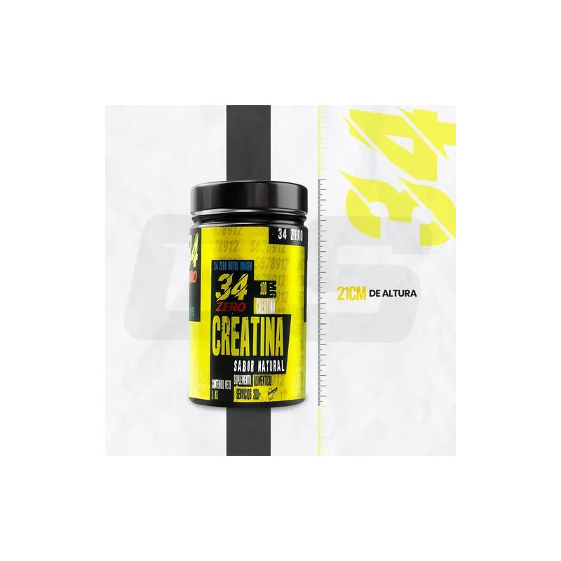 34 Zero Suplemento Polvo Creatina 1kg Natural