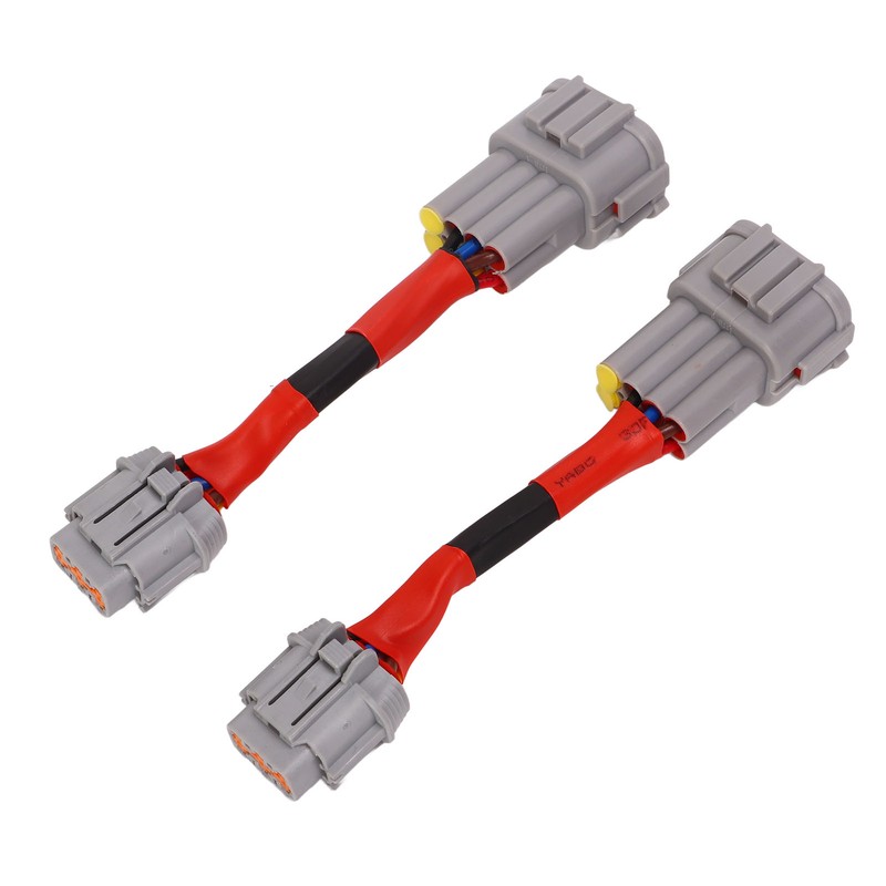2PCS Headlight Conversion Adapter Wiring Harness Dustproof Fit for 350z