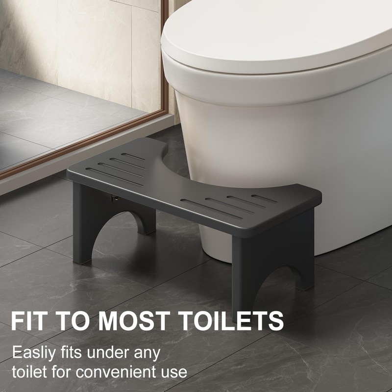 Set of 2 Foldable Toilet Stool, 7 Inch Poop Squatting