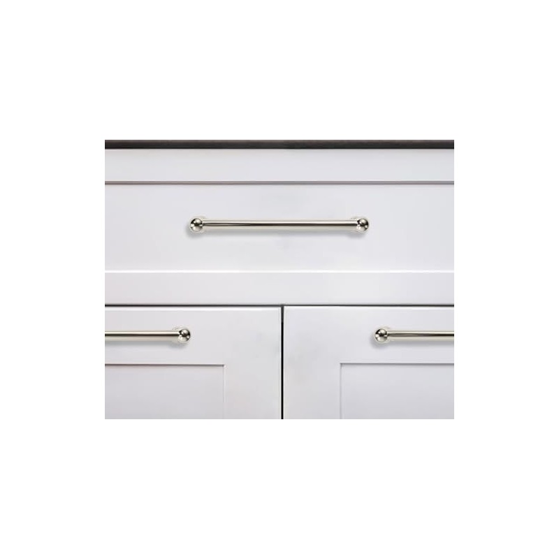 khtumeware 2 Pack Polished Nickel Cabinet Pulls 3-1/2 Inch(89MM) Hole
