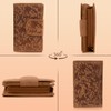 ekavale Ladies Floral Pattern RFID Protection Leather Multi Pocket Tri